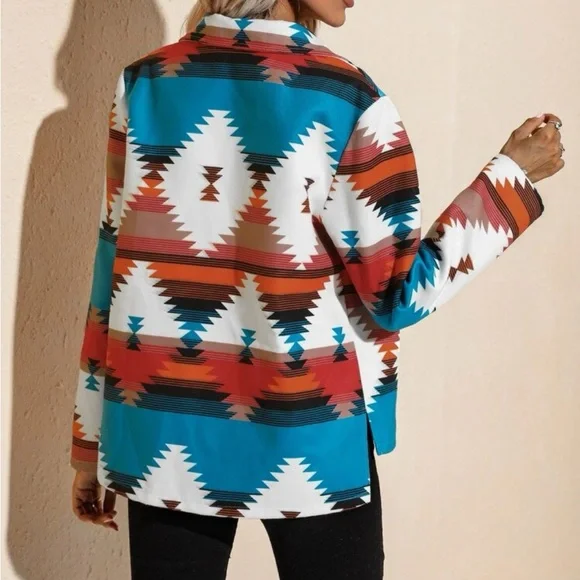 Aztec multicolored jacket NWOT - Picture 2 of 2